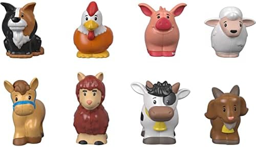 Fisher-Price Little People Toddler Farm Animal Friends 8-Piece Figure Set for Pretend