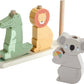 Fisher-Price Wood Baby Toy Stack Sort Animals 10 Wooden Pieces for Developmental Play for