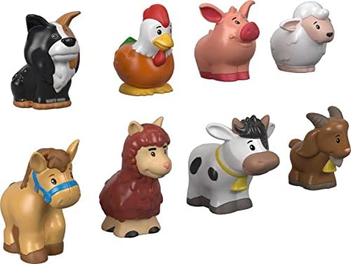 Fisher-Price Little People Toddler Farm Animal Friends 8-Piece Figure Set for Pretend