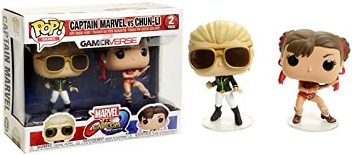 Funko POP Vinyl 2-Pack Capcom vs. Marvel Captain Marvel vs Chun-Li Player 2 Exc