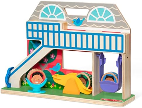 Melissa & Doug Melissa Doug GO Tots Wooden Schoolyard Tumble with 4 Disks - FSC Certified
