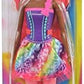 Barbie Dreamtopia Fairy Fashion Doll Pink Hair with Removable Skirt Headband Wings