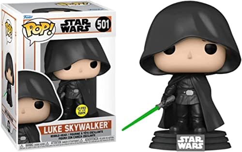 Funko POP Star Wars The Mandalorian - Luke Skywalker Glow-in-The-Dark Funko Vinyl Figure