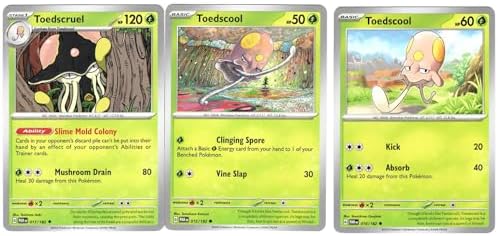 Pokemon Toedscruel 017182 - Paradox Rift - Pokemon 3 Card Lot