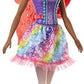 Barbie Dreamtopia Fairy Fashion Doll Pink Hair with Removable Skirt Headband Wings