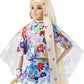 Barbie Extra Doll with Platinum Blonde Hair Blue Paisley-Print Jacket Pet Chihuahua