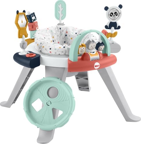 Fisher-Price Baby to Toddler Toy 3-in-1 Spin Sort Activity Center and Play Table with 10