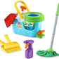 LeapFrog Clean Sweep Learning Caddy Mop and Broom Cleaning Toy Set for Ages 3-5 Pink