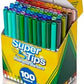 Crayola Super Tips Marker Set 100ct Fine Point Washable Markers Drawing Markers for