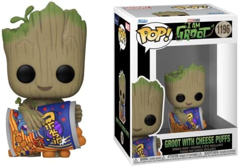 Funko POP Marvel I Am Groot Groot with Cheese Puffs Bundled with Compatible Box Protector