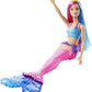 Barbie Dreamtopia Mermaid Doll with Pink Blue Hair Tail Plus Tiara Accessory