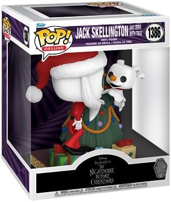 Funko POP Deluxe Disney The Nightmare Before Christmas 30th - Jack Skellington Zero with Tree - Disney The Nightmare Before Christmas - Collectable Vinyl Figure
