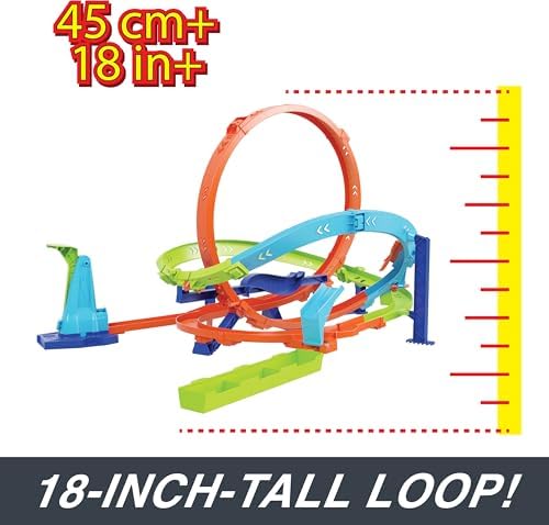 Hot Wheels Toy Car Track Set Action Loop Cyclone Challenge Playset
