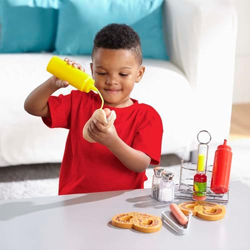 Melissa & Doug Melissa Doug Condiments Set 6 pcs - Play Food Stainless Steel Caddy