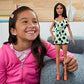 Barbie Fashionistas Doll 200 with Brunette Hair Lime Green Polka Dot Romper Barbie