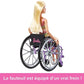 Barbie Fashionistas Doll 194 with Wheelchair Ramp Straight Blonde Hair Rainbow Romper with