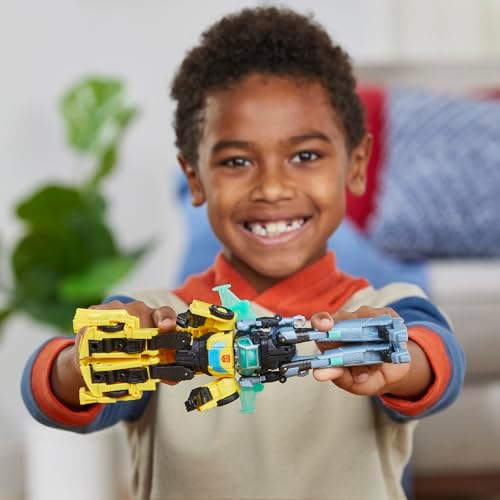 Transformers EarthSpark Cyber-Combiner Bumblebee and Mo Malto Robot Action Figures