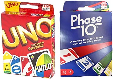 Mattel Phase 10 Card Game with UNO Card Game