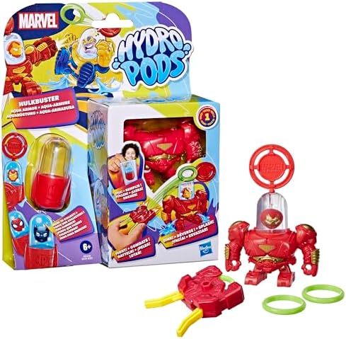 Hasbro Hydro Pods Marvel Hulkbuster Aqua Armor Mech Suit Battle Set Water Activated