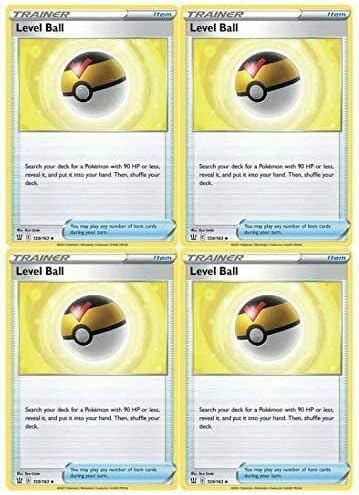 Pokemon Level Ball 129163 - Battle Styles Pokemon Trainer Card X4 Playset 4X