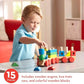Melissa & Doug Melissa Doug Wooden Stacking Train Learning Toy Vehicle