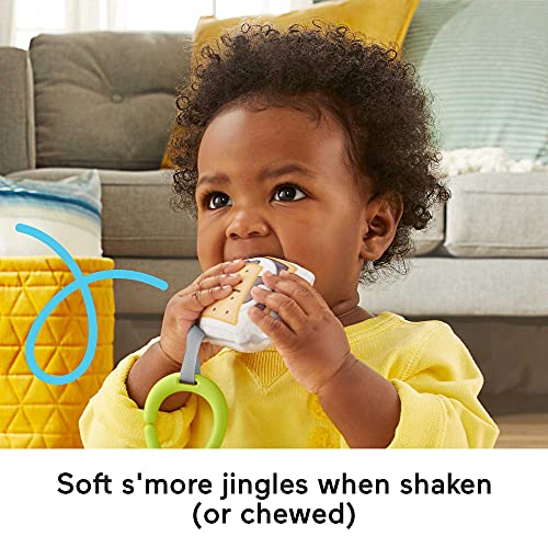 Fisher-Price S'more Fun Camping Gift Set 3 outdoor-themed baby toys and teether for