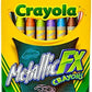 Crayola Metallic Crayons 16ct Crayons for Coloring and Drawing Glitter Shiny and Unique