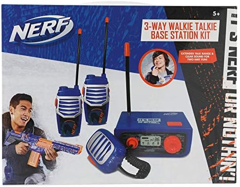 Nerf Walkie Talkies Set 3 Piece Walkie Talkie Base Station Kit for and Adults Long Rang