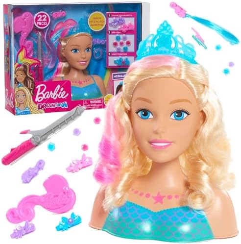 Barbie Dreamtopia Mermaid Styling Head 22 pieces for Ages 3 Up by Just Play