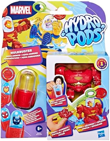 Hasbro Hydro Pods Marvel Hulkbuster Aqua Armor Mech Suit Battle Set Water Activated
