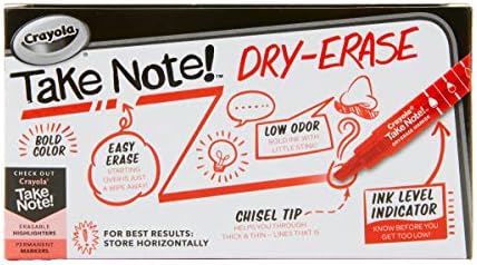Crayola Take Note Dry Erase Markers Red Chisel Tip Markers Office School Supplies 12 Count