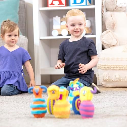 Melissa & Doug Melissa Doug Fuzzy Monster Bowling Pins and Ball With Mesh Storage Bag - 8 Pieces Toddler Plush