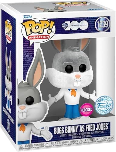 Funko Pop Tee Bugs Bunnya as Fred Jonesa Flocked - 3 Extra Large - 3XL - T-Shirt -