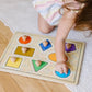 Melissa & Doug Melissa Doug Deluxe Jumbo Knob Wooden Puzzle - Geometric Shapes 8 pcs