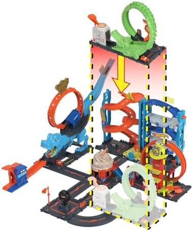 Hot Wheels City Toy Car Track Set Gorilla Grapple Playset