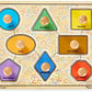 Melissa & Doug Melissa Doug Deluxe Jumbo Knob Wooden Puzzle - Geometric Shapes 8 pcs