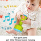 Fisher-Price Baby Toddler Toy Laugh Learn Countin' Reps Dumbbell Rattle with Learning