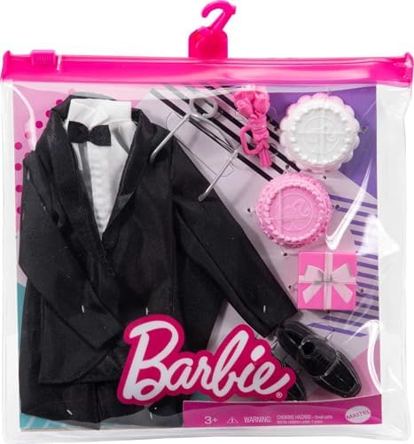 Barbie Fashion Pack Bridal Set with Groom Outfit for Ken Doll