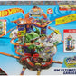 Hot Wheels City Toy Car Track Set Ultimate Garage with T-Rex Dinosaur Store 100 164 Scale Vehicle