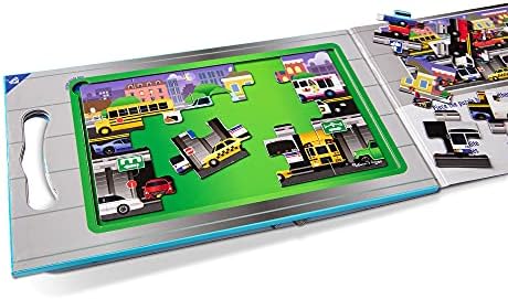 Melissa & Doug Take-Along Magnetic Jigsaw Puzzles Travel Toy Vehicles