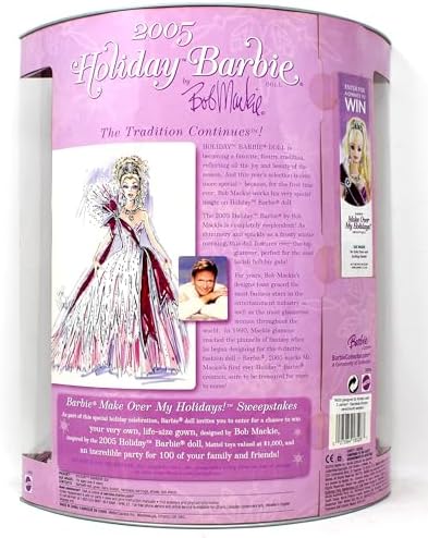 Mattel Barbie Collector Holiday 2005 Doll Designed by Bob Mackie