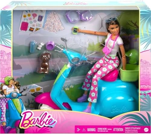 Barbie Fashionistas Doll Scooter Travel Playset