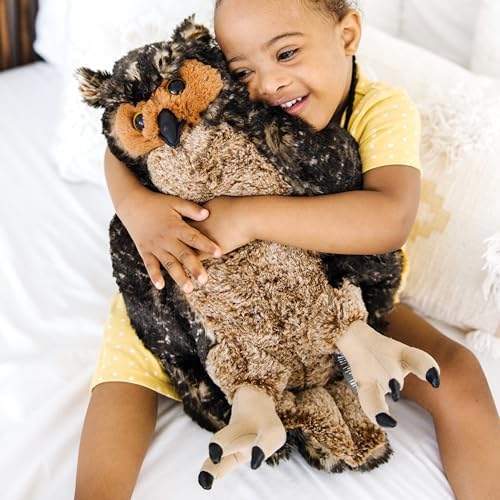 Melissa & Doug Melissa Doug Giant Owl - Lifelike Stuffed Animal 17 inches tall Brown