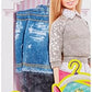 Barbie Fashion Pack Black Cheveron Trim Skirt
