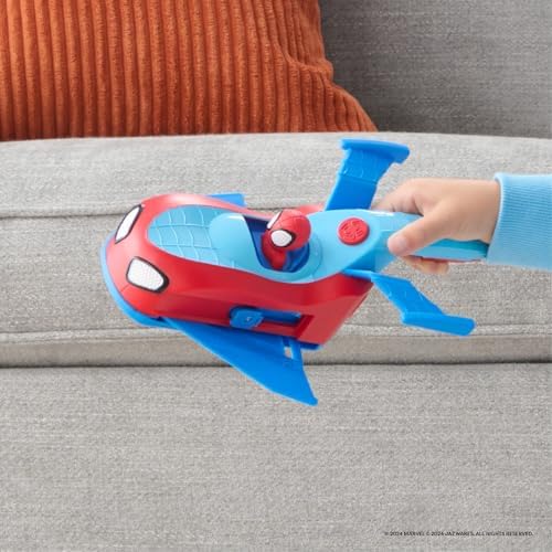 MARVEL Spidey and His Amazing Friends Spidey Team Split Racer - 8.5-Inch Three-in-One Vehicle
