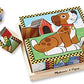 Melissa & Doug Melissa Doug Pets Wooden Cube Puzzle With Storage Tray 16 pcs