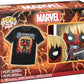 Funko Pop Toy Figure - Deadpool - Breezy Cave 91 - Deadpool - T-Shirt - Clothes with Collectable Vinyl Figure