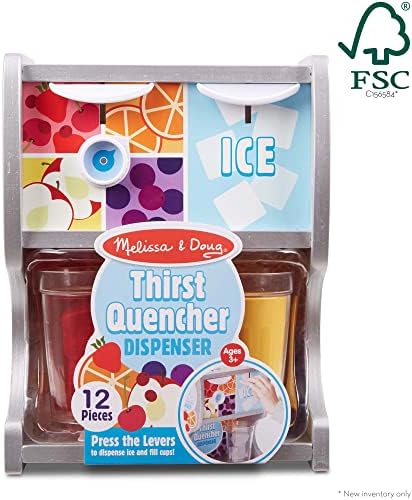 Melissa & Doug Melissa Doug Thirst Quencher Wooden Drink Dispenser With Cups Juice