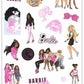 Disney Barbie Hair Set for Girls - Barbie Clamshell Hair Brush 4 Snap Clips 3 Barrettes 8
