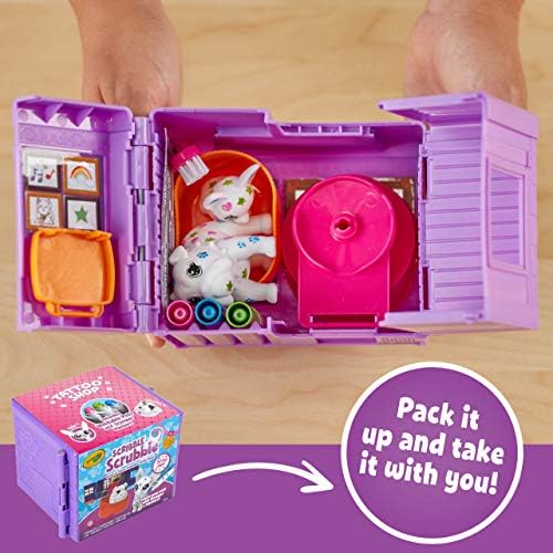 Crayola Scribble Scrubbie Pets Tattoo Shop Toy Pet Playset Age 3 4 5 6